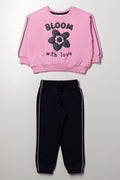 Bloom Flower Tracksuit Pink And Navy