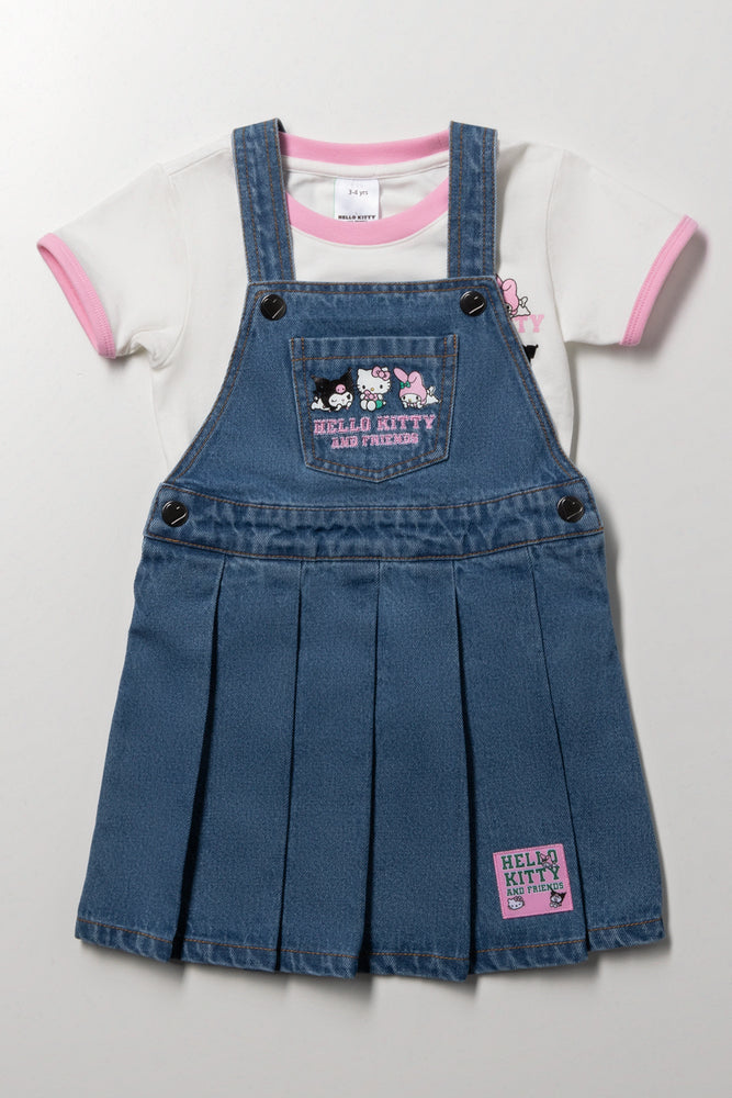 Hello Kitty Denim Pinafore Set