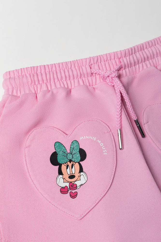 Pink Minnie Mouse Heart Shorts (1)