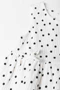 Spot Peplum Textured Vest White (1)