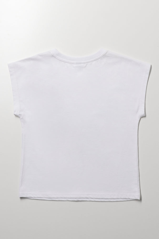 Bow Boxy T-Shirt White (2)