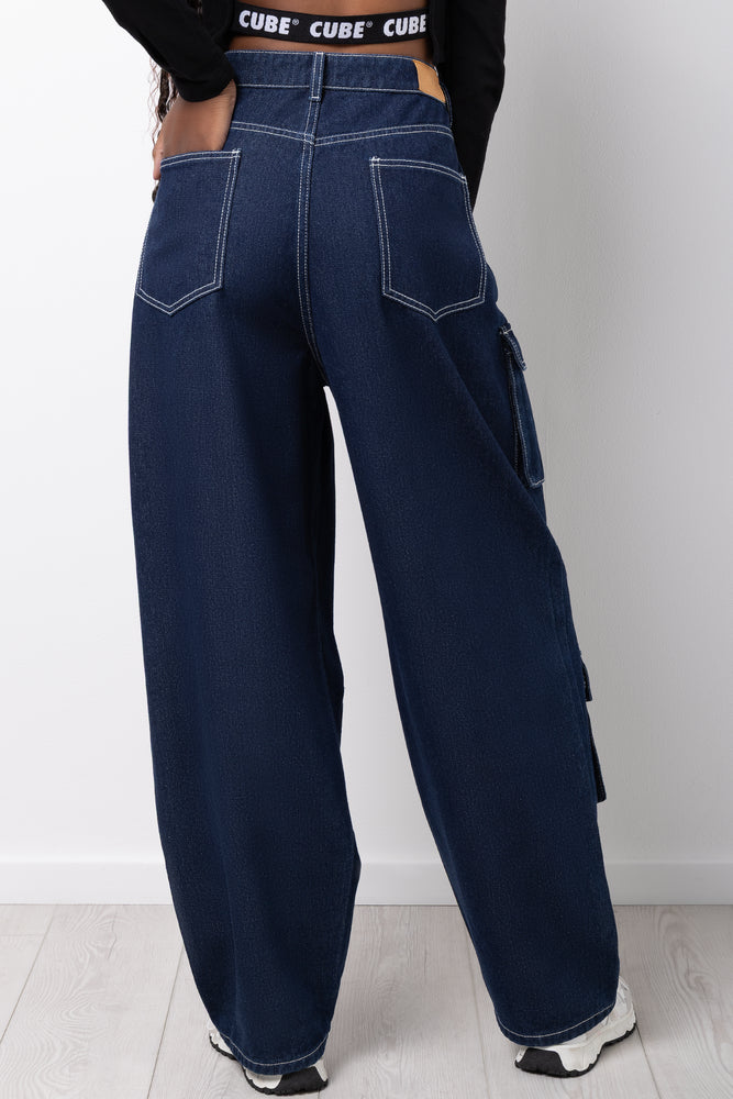 Cargo Denim Jeans Blue (2)