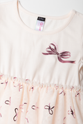 Bow Tulle Dress Cream (1)