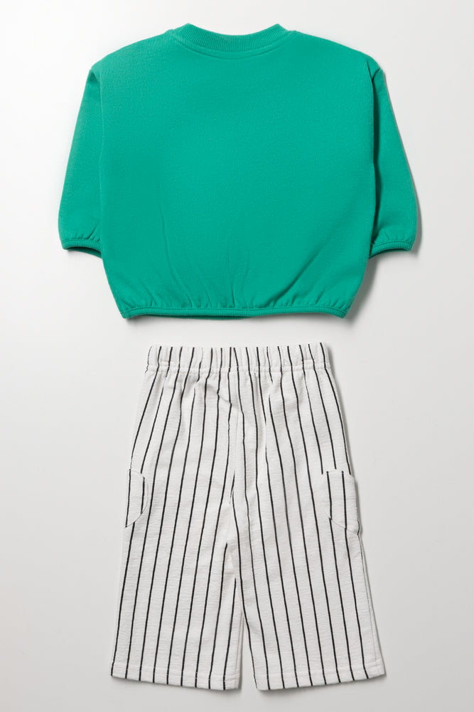 Tracktop And Wideleg Pants Set Mulitcolour (2)
