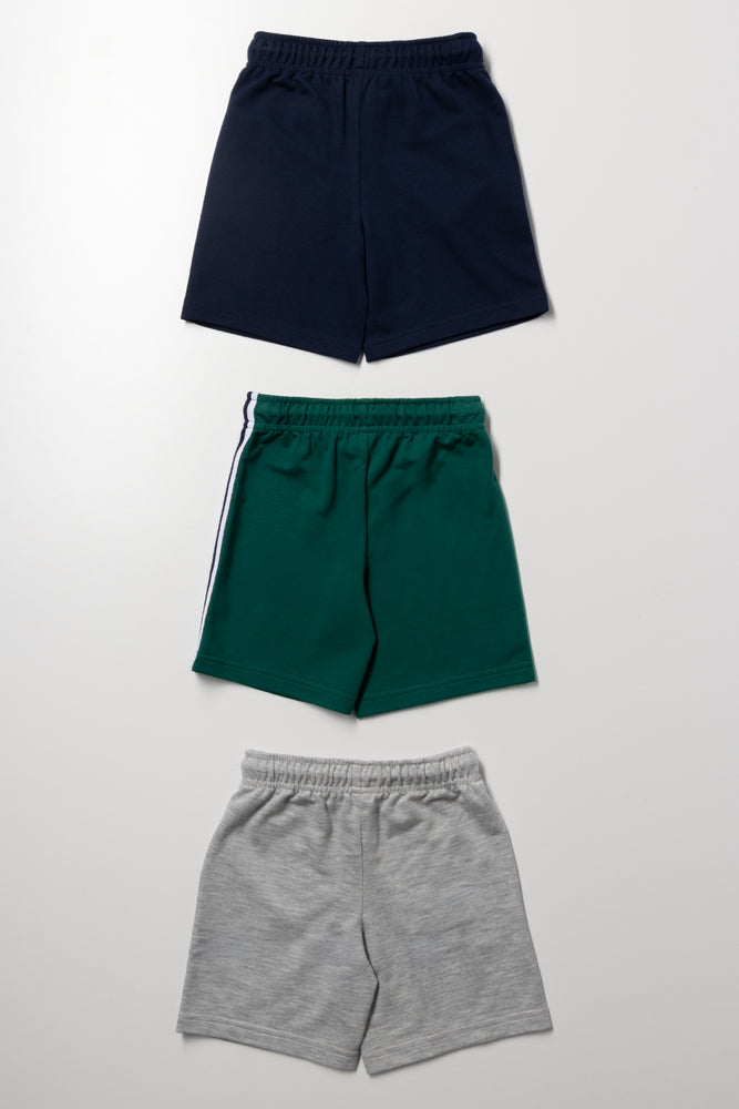 3 Pack Knit Shorts Set (2)