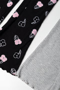 2 Pack Flare Leggings Black And Grey (1)