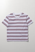 Striped Short Sleeve Henley T-Shirt