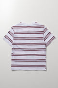 Striped Short Sleeve Henley T-Shirt (2)