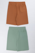 2 Pack Knit Drawstring Shorts (2)