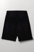 Versatile Black Denim Shorts (2)