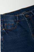 Indigo Denim Folded Hem Shorts (1)
