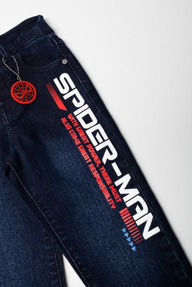 Spider-Man Skinny Denim Jeans Blue (1)