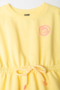 Yellow Unicorn Fleece Casual Dress (1)