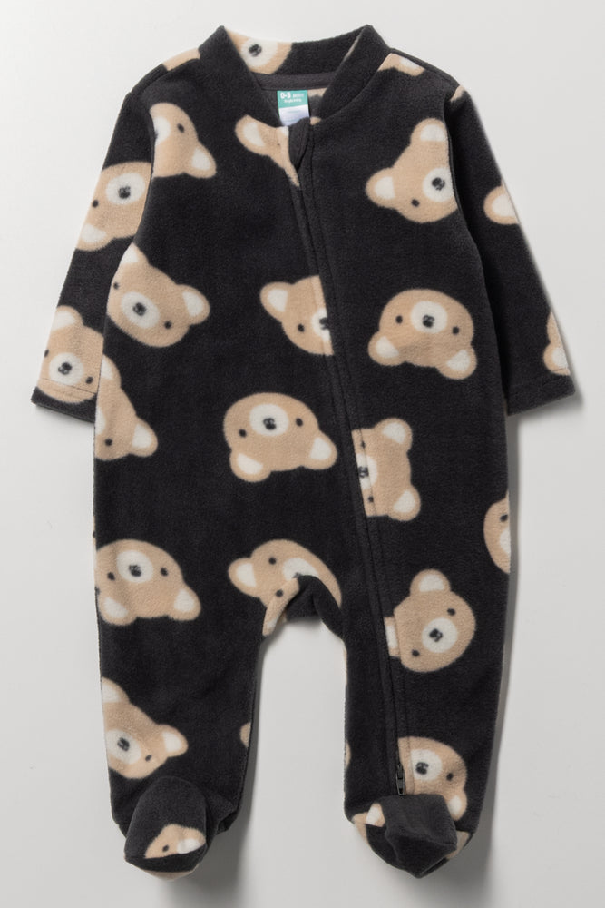 Bear Sleepsuit Grey