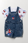 Spiderman Dungaree Set