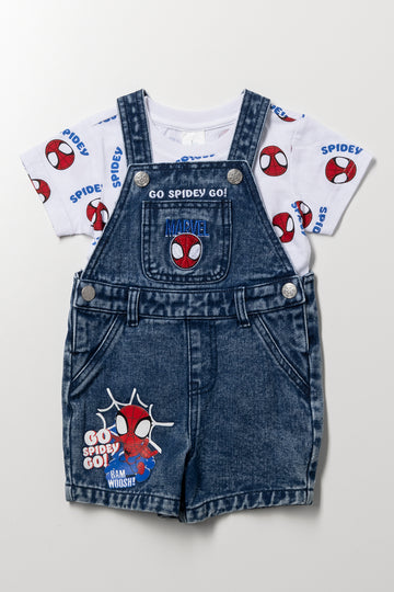 Spiderman Dungaree Set