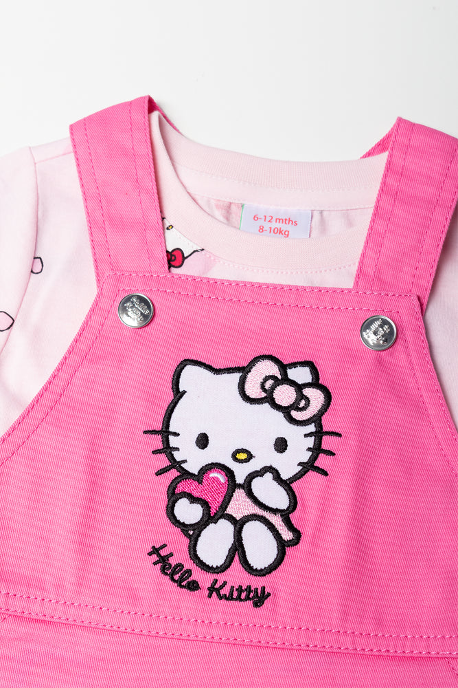 Hello Kitty Pinafore Set Pink (1)