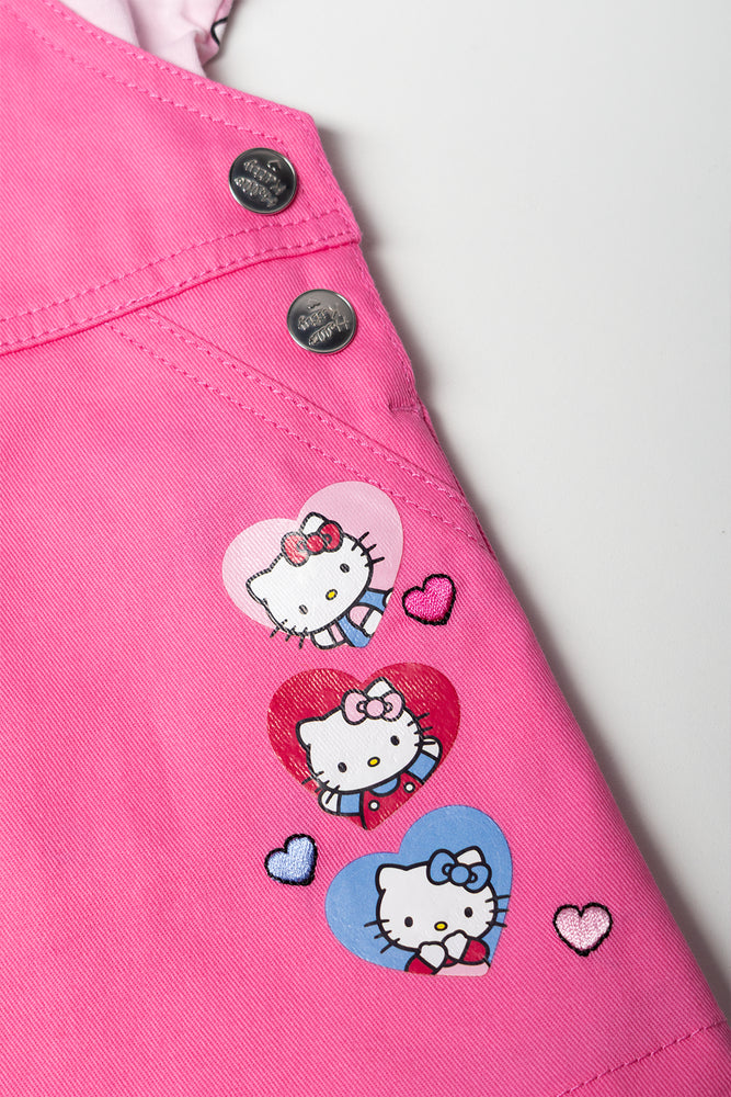Hello Kitty Pinafore Set Pink (2)