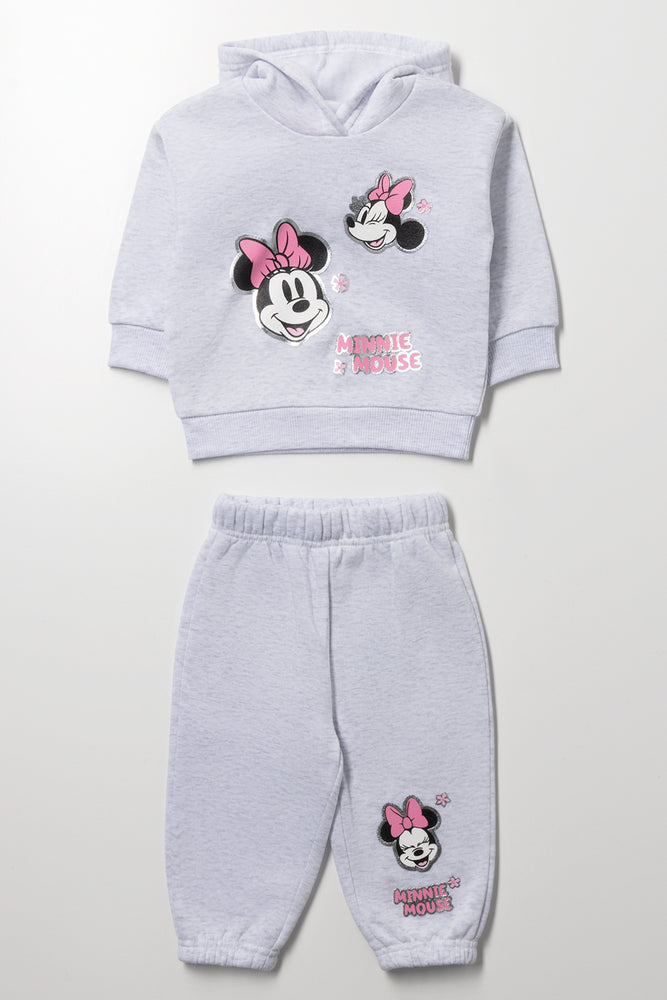 Minnie Mouse Grey Melange Tracksuit