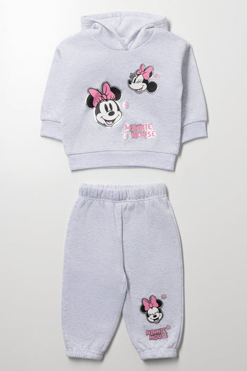 Minnie Mouse Grey Melange Tracksuit