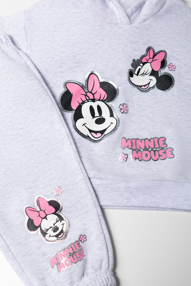 Minnie Mouse Grey Melange Tracksuit (1)