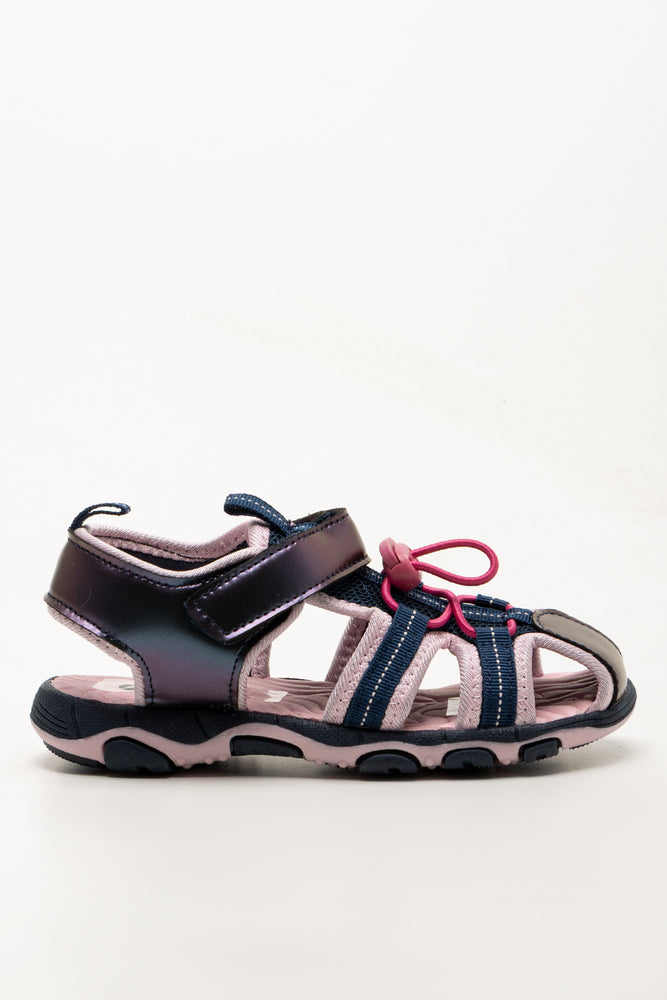 Toggle Sandals Navy & Pink (1)