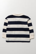 Navy Stripe Long Sleeve Golfer (2)