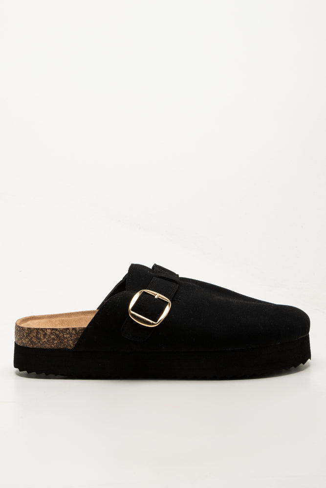 Buckle Mules Black (1)