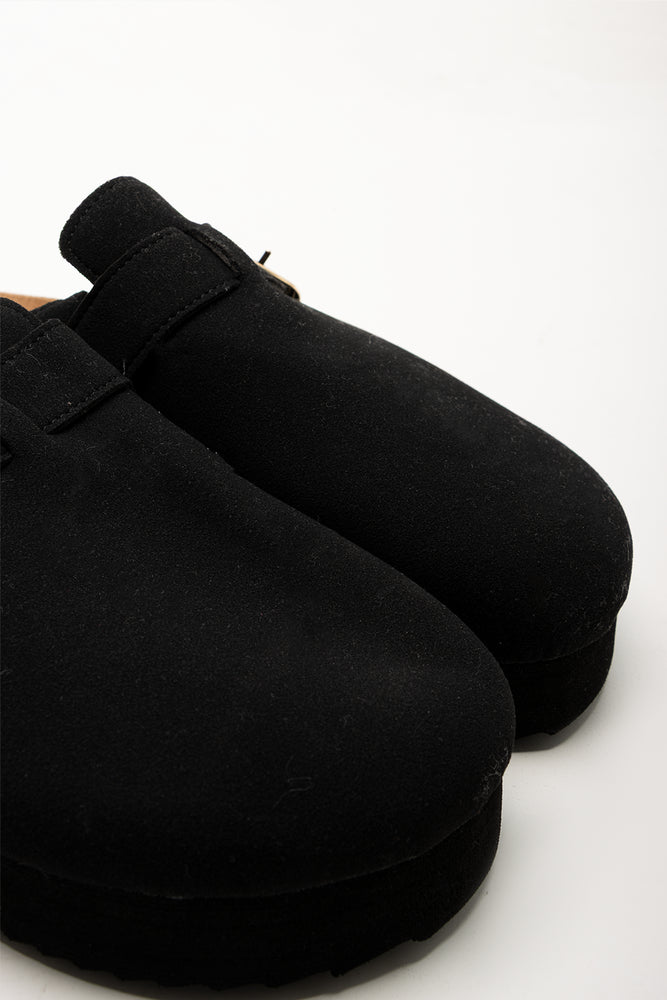 Buckle Mules Black (2)