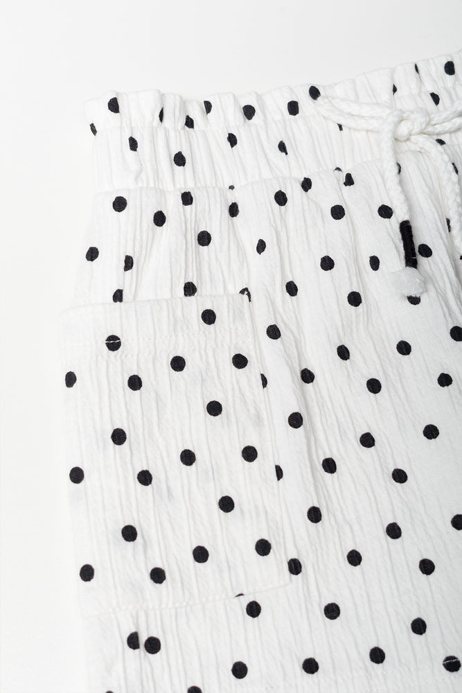 Spot Textured Shorts White (1)