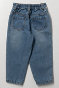Hello Kitty Side Stripe Barrel Denim Jeans Blue (3)