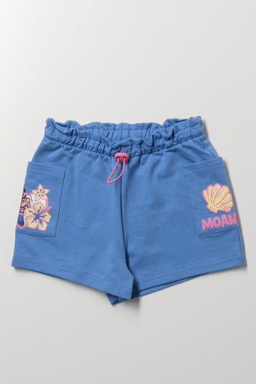 Moana Patch Pockets Shorts Blue