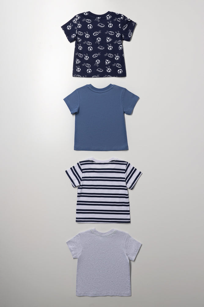 4 Pack Boys Cotton T Shirts (2)