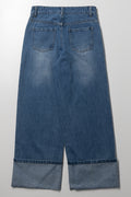 Denim Jeans with Diamante Turn Up (3)