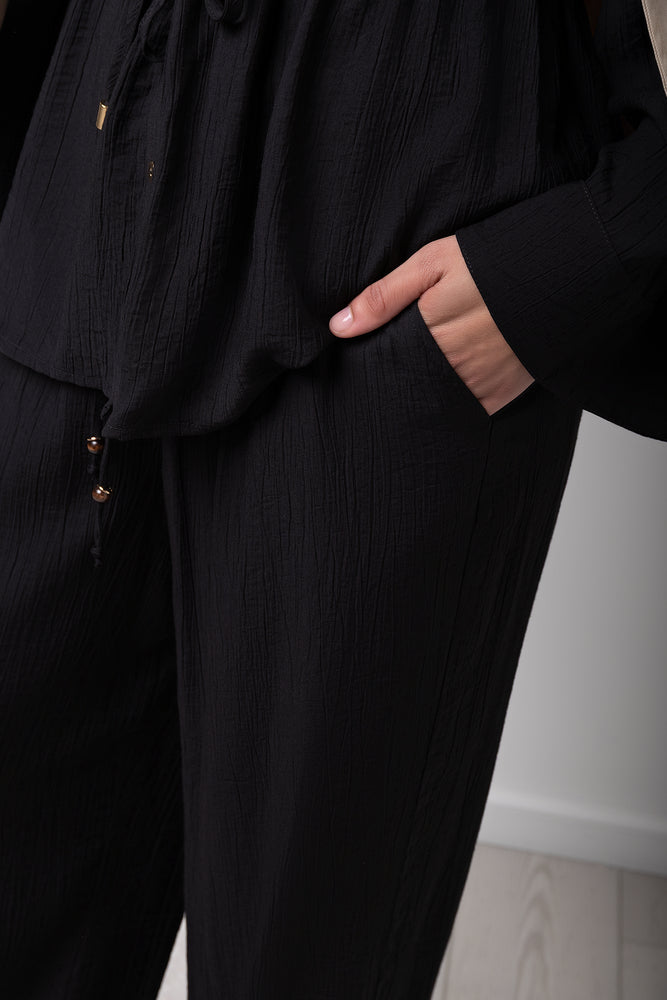Crinkle Pants Black (3)
