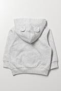 Zip Through Grey Melange Tracktop (2)