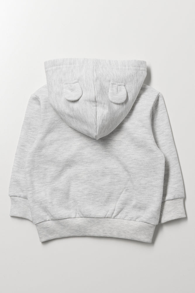 Zip Through Grey Melange Tracktop (2)