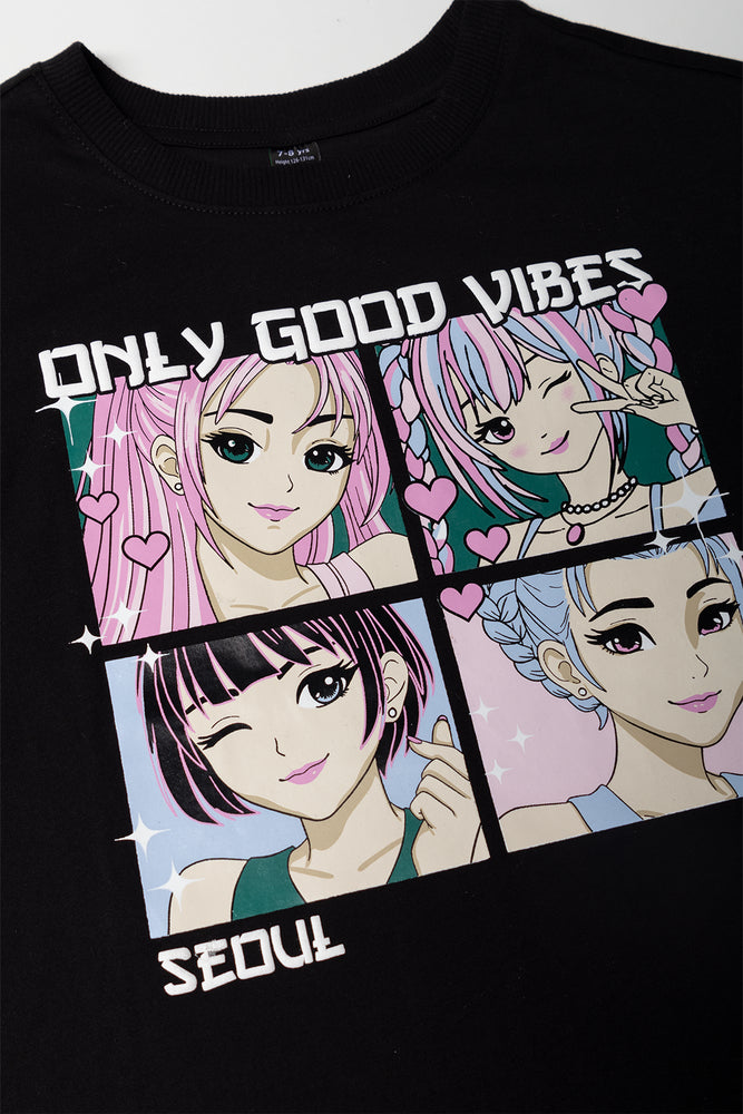 Black Oversized Graphic T-Shirt (1)