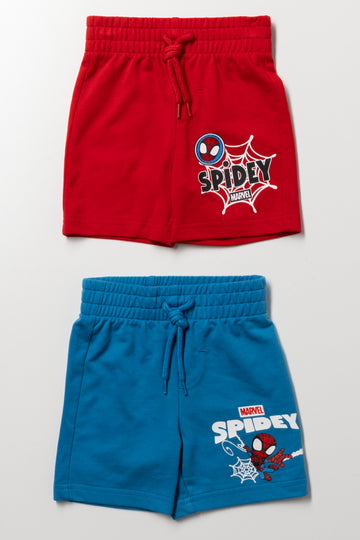 Spidey 2 Pack Shorts Red