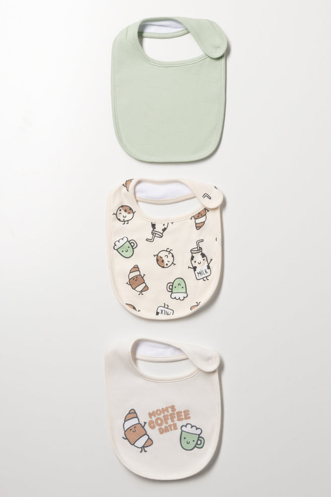 3 Pack Bibs Cream