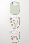 3 Pack Bibs Cream