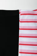 Girls Striped And Black Leggings (1)