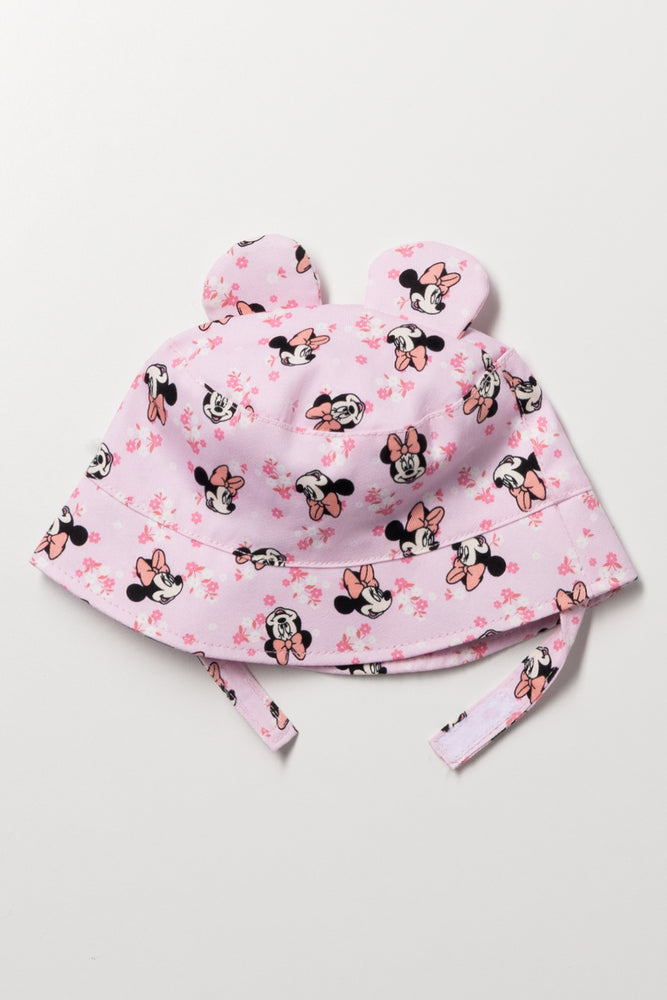 Pink Minnie Mouse Bucket Hat