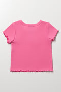 Pink Lovely Ribbed Baby T-Shirt (2)