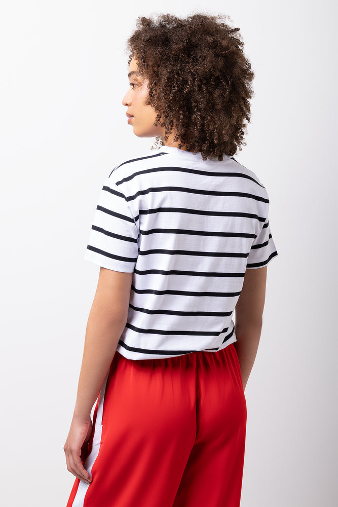 Short Sleeve Stripe Crewneck T-Shirt (2)