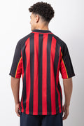 Red Black Striped Soccer T-Shirt (2)