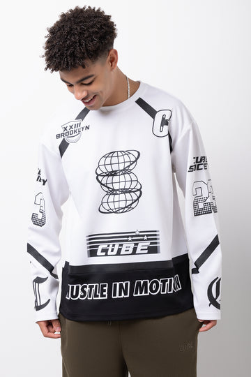 Graphic Print Hockey Jersey