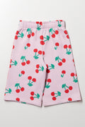 Cherry Print Wide Leg Trackpant Pink (2)