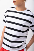 Striped Heavyweight Crew Neck T-Shirt (3)