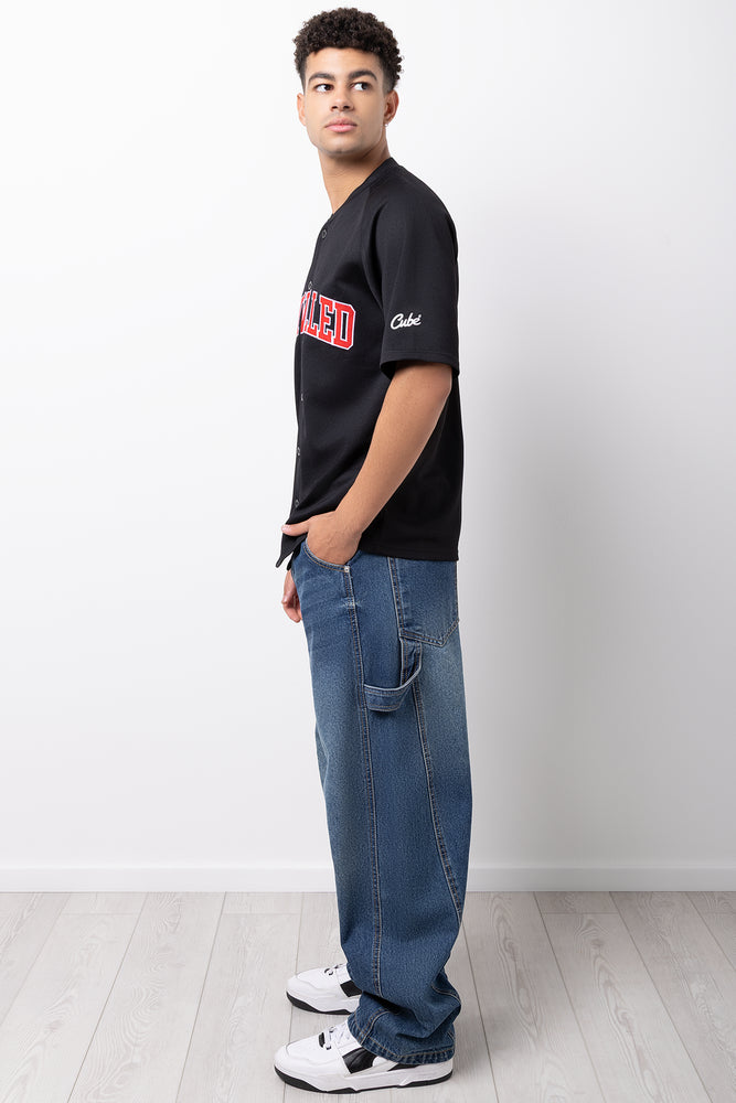 Unrivalled Graphic Baseball Shirt Black (1)